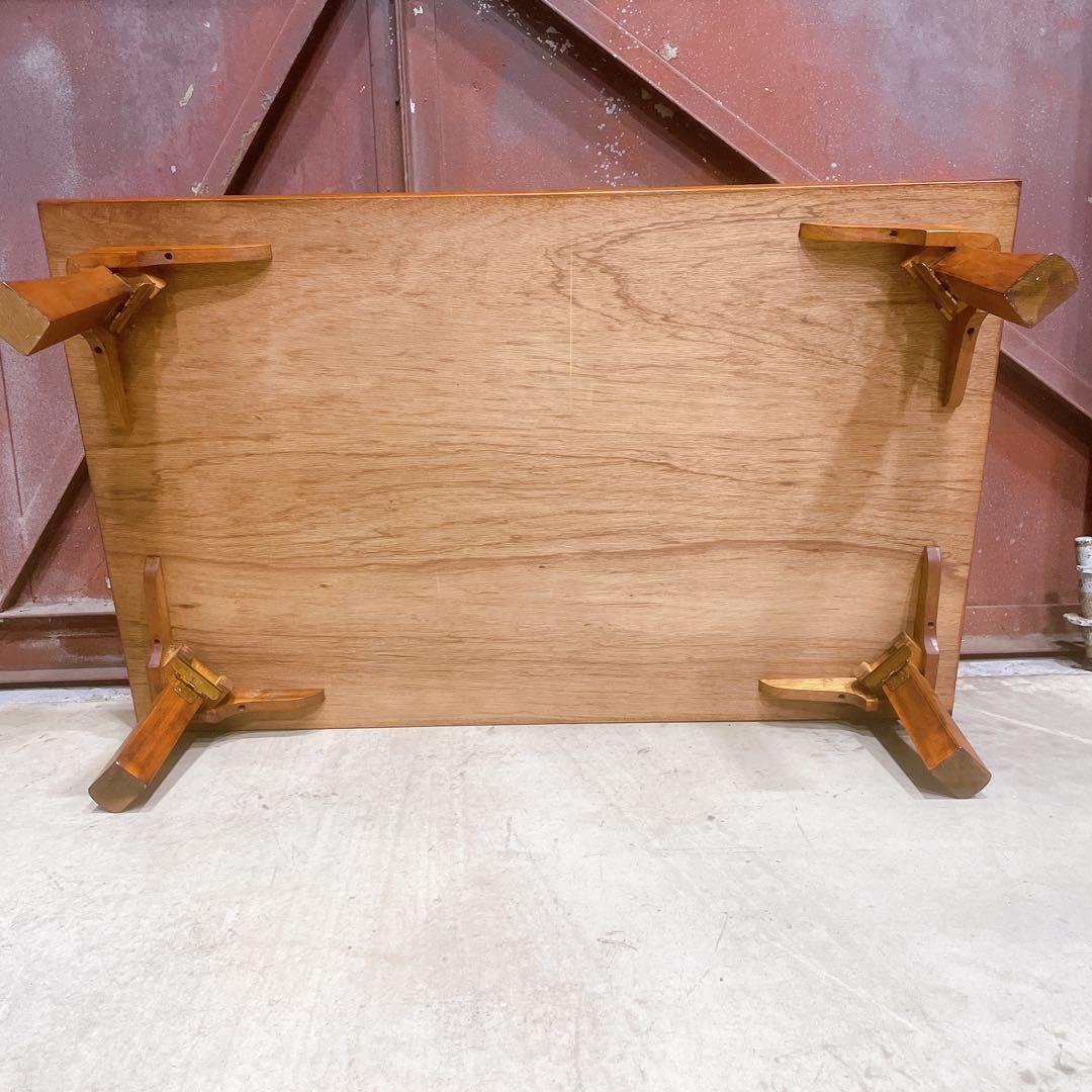 美品②】高級 折り畳み座卓 昭和レトロ アンティーク 職人手作り ちゃぶ台