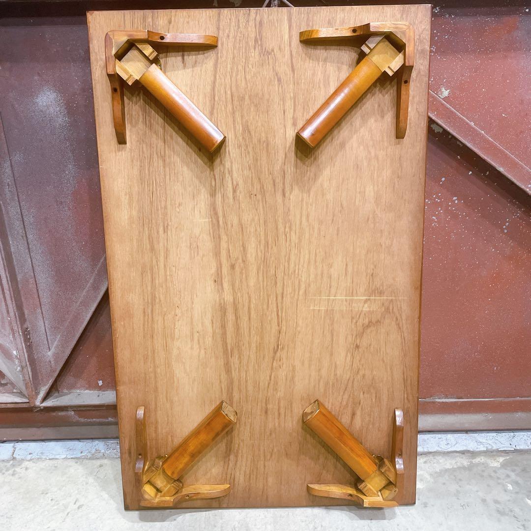 美品②】高級 折り畳み座卓 昭和レトロ アンティーク 職人手作り ちゃぶ台