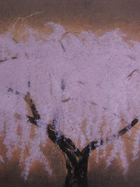 木下育應、【春宵】、希少な額装用画集より、新品額装付、状態良好