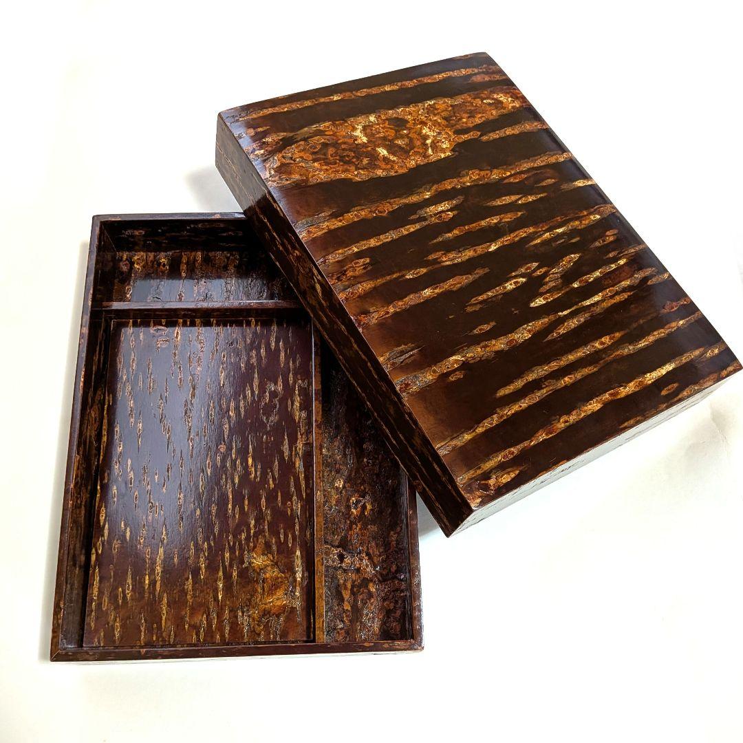 未使用」秋田角館 桜皮細工 文箱 外寸約30cm x 22cm 匿名配送 - メルカリ