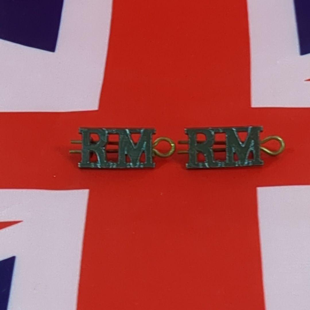 イギリス軍海兵隊 ベレー帽 RMショルダータイトルバッジ - メルカリ