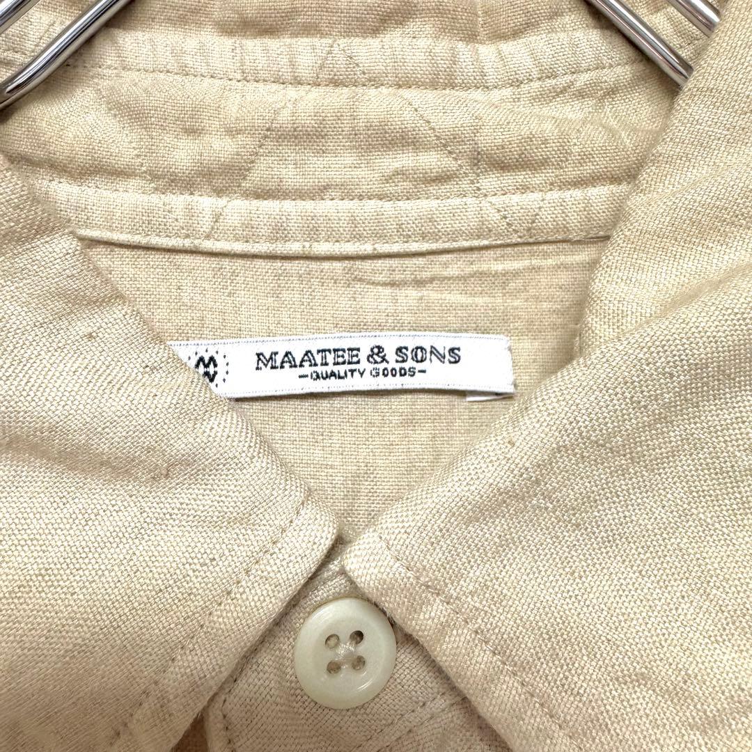 MAATEE&SONS 23SS 強撚リネンコットンオックスフォードワークシャツ