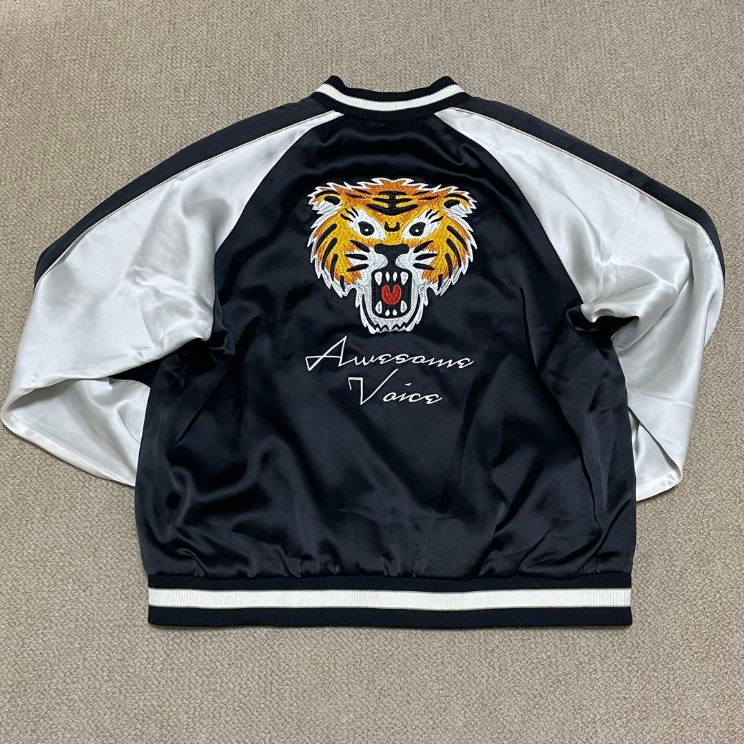 グラニフ graniph オーサムタイガー スカジャン 黒 ジャケット M