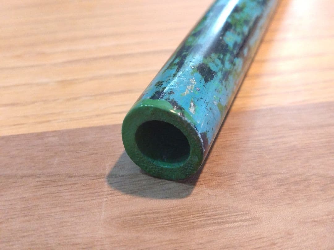 ハンドメイド品】篠笛 京都篠竹 七本調子 七穴 お囃子 唄用 緑 ④