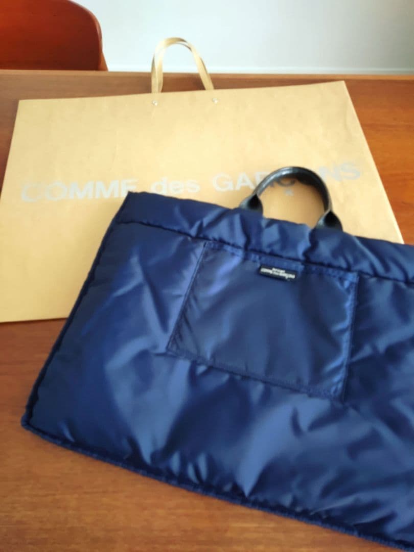 トリコ コムデギャルソン トートバッグ キルティング 黒×紺 - メルカリ