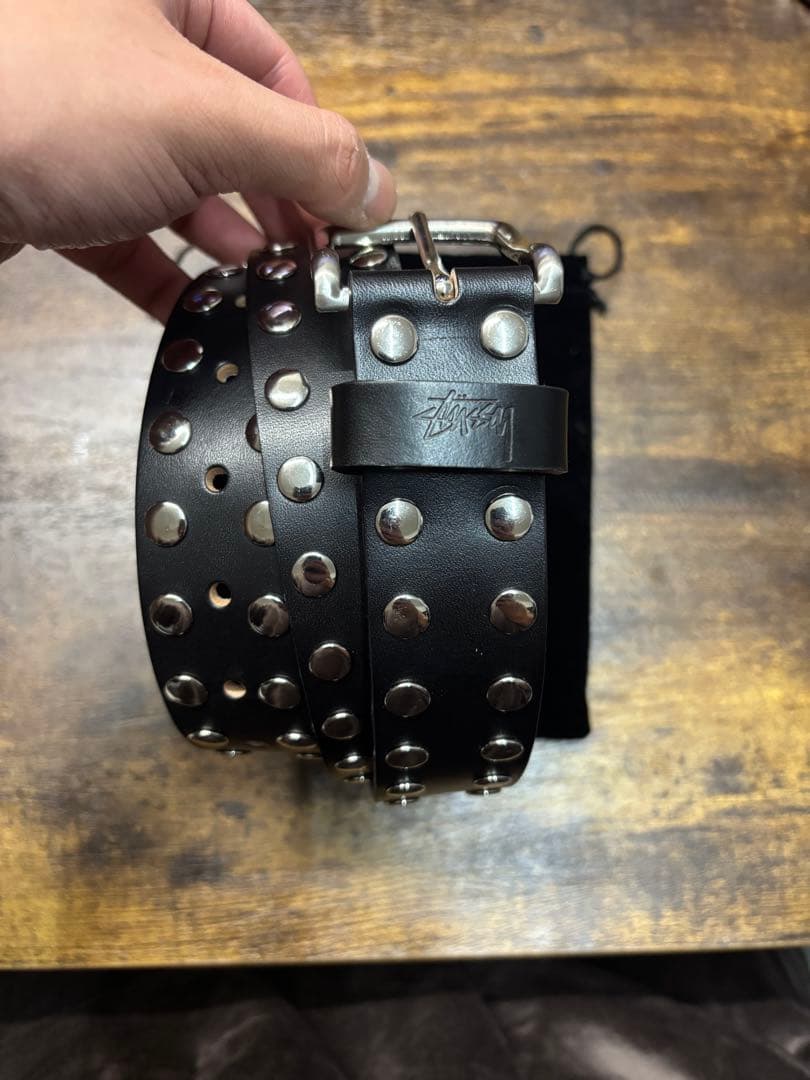 Stussy スタッズ　ベルト　8ボール　ストリート　supreme NIKE stussy(ステューシー) 8 Ball Studded Beltエイトボール スタッズ