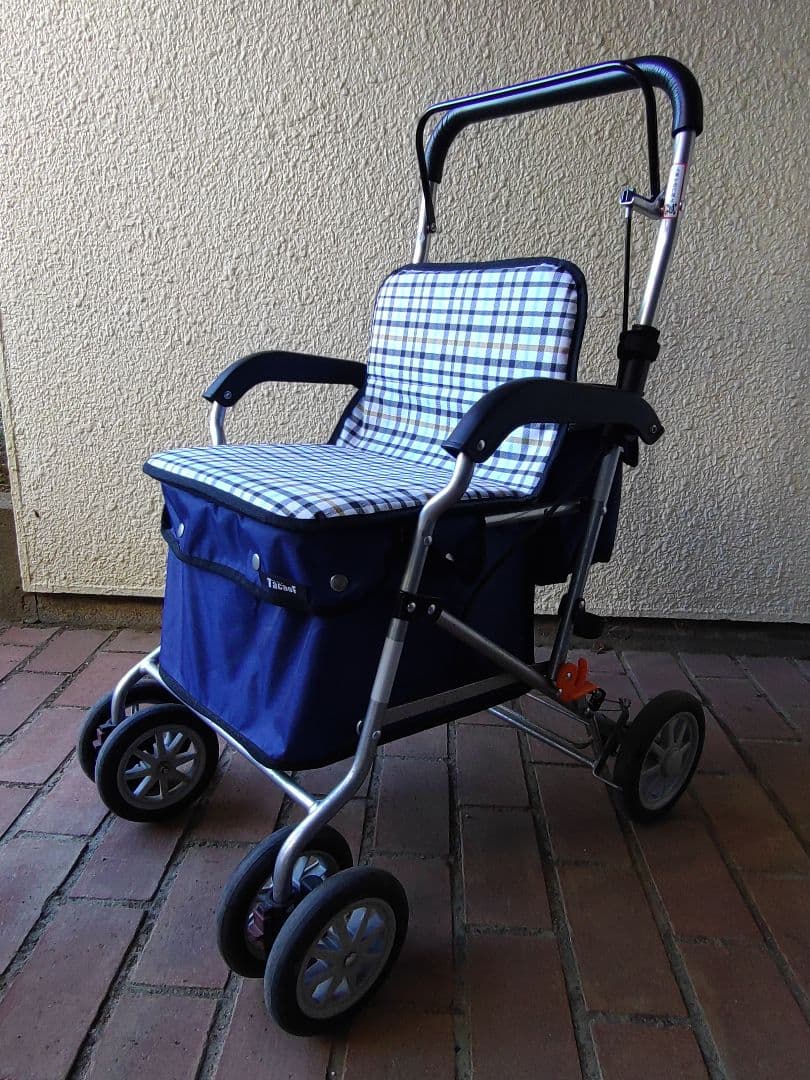 幸和製作所TacaoF　折りたたみ式シルバーカー ネイビー チェック柄