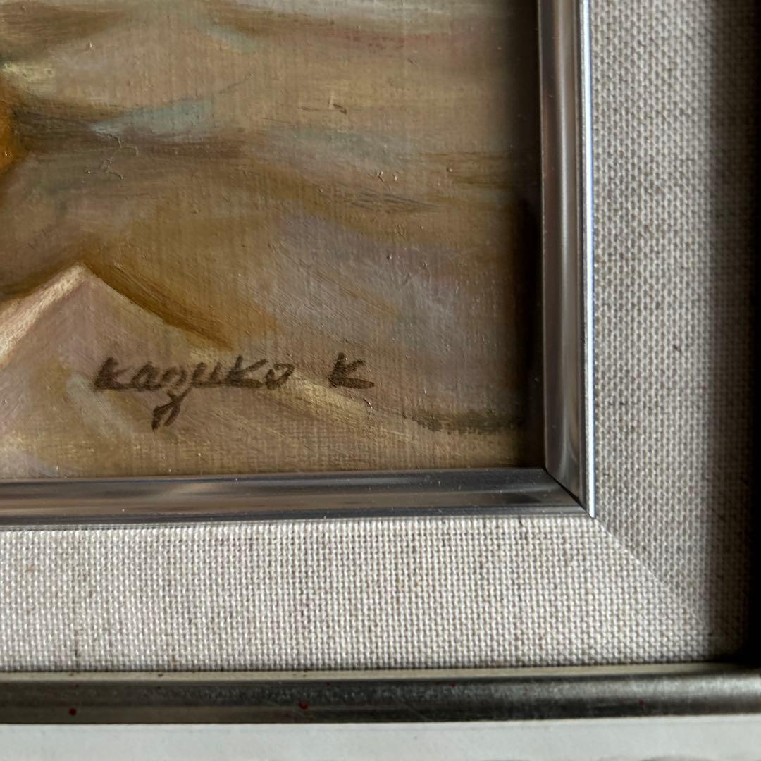 絵画 油彩画 少女 岸本和子 「明日へ」 - メルカリ