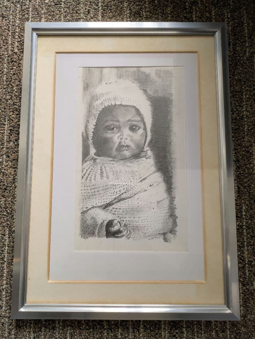 鉛筆画 A4サイズ フレーム付き