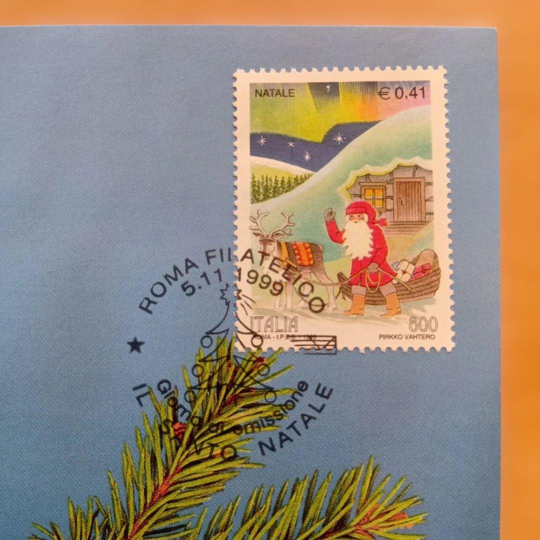 350 フィンランド「1999年クリスマス切手3種とクリスマスカード