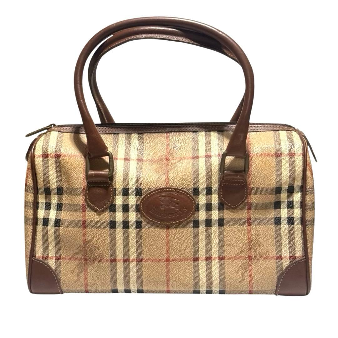 Burberry バーバリー ノバチェック ボストンバッグ 【保存袋あり】