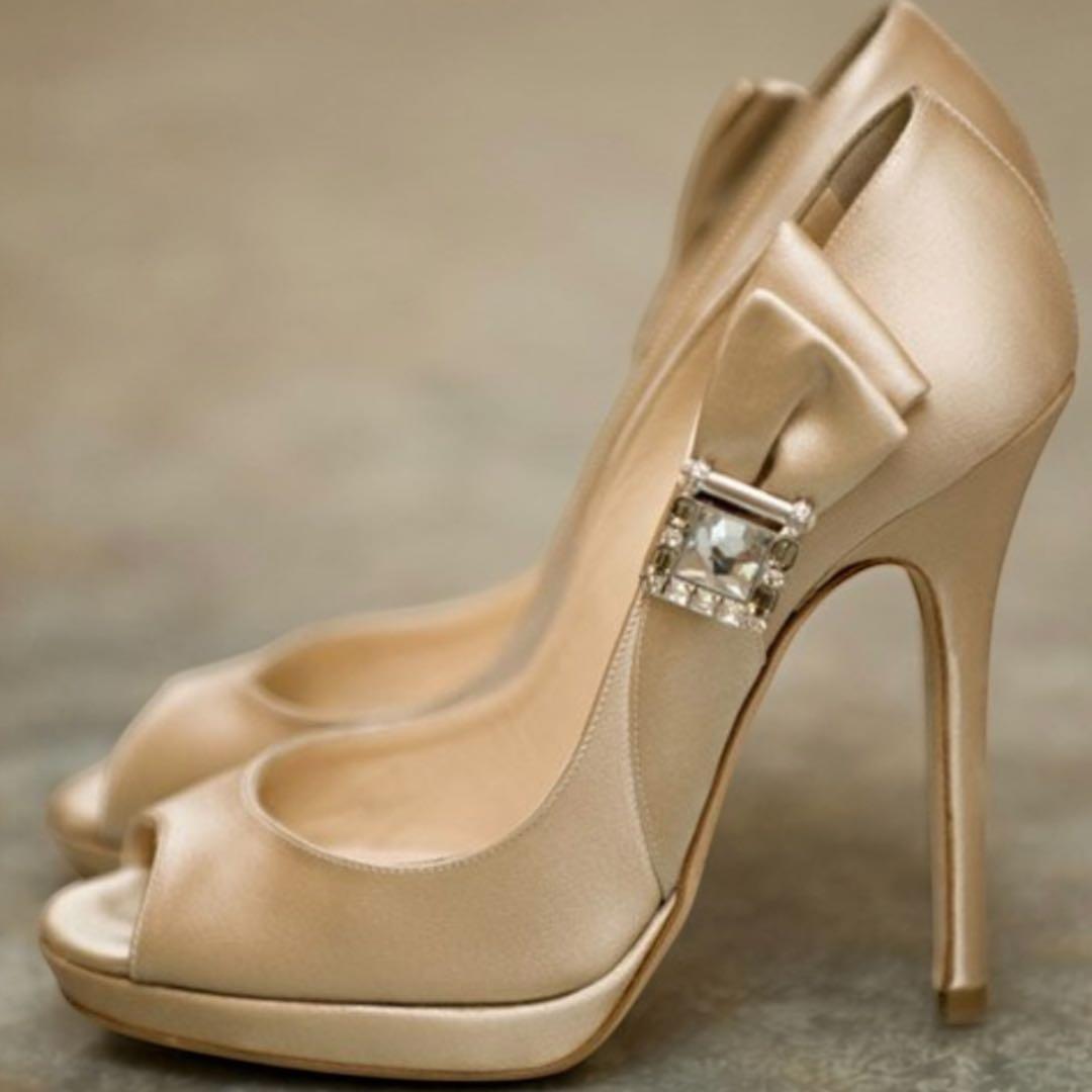 未使用品】限定 完売 JIMMY CHOO シルクサテンビジューパンプス 37