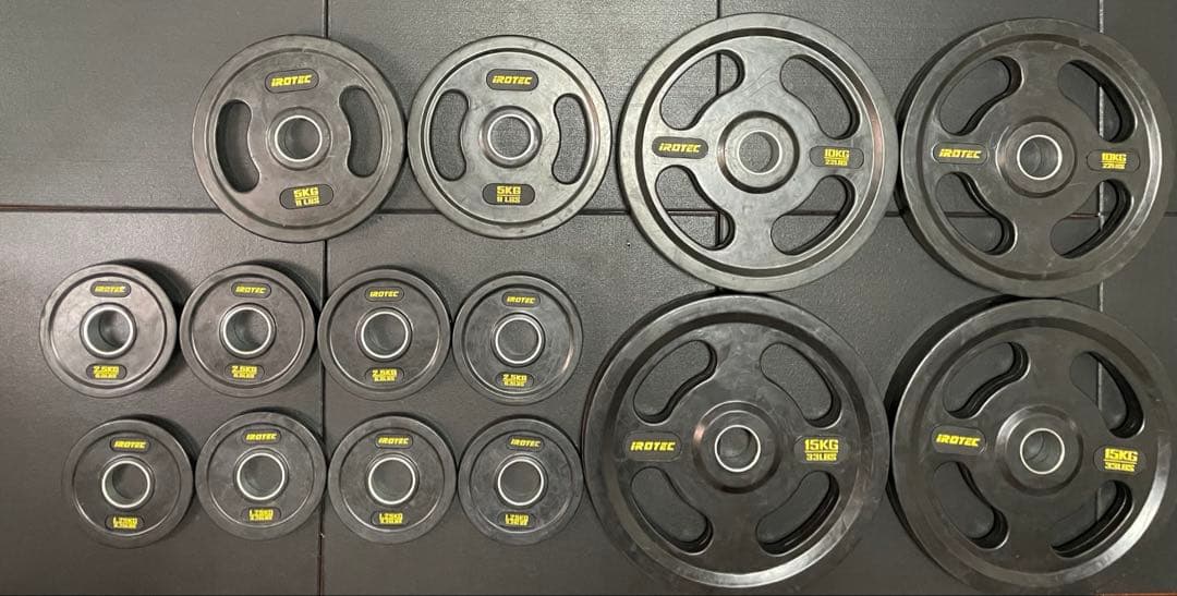 【出品③】IROTECオリンピックプレートオールラバー仕様穴径51mm