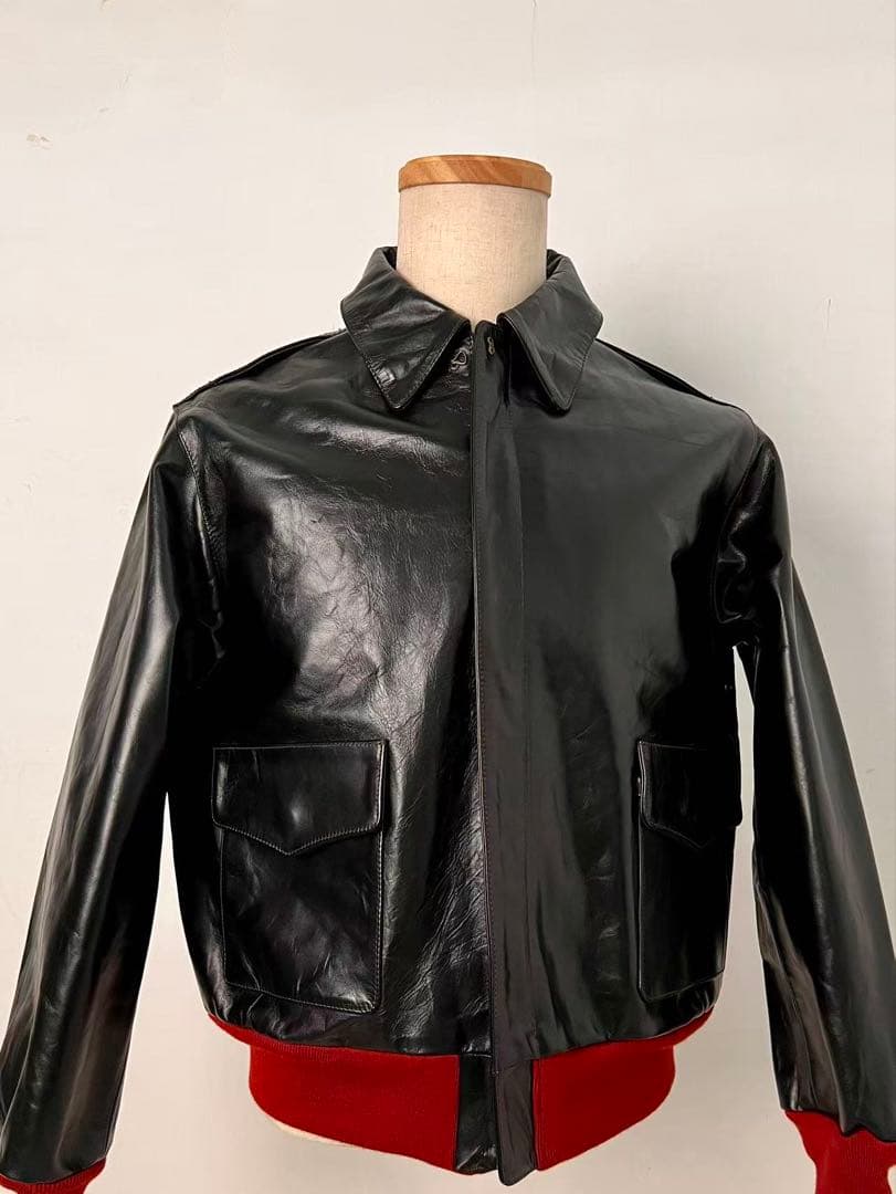 tKO　実名復刻　赤リブ　A−2 フライトジャケット　馬革 L（40）