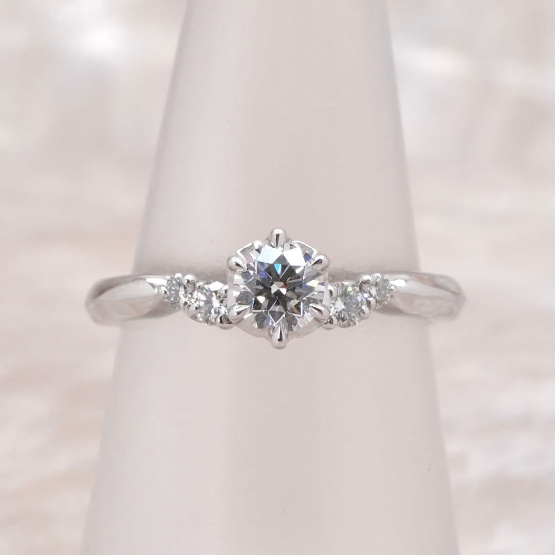 ★DIAMOND SHIRAISHI★ ダイヤリング Pt950 婚約指輪