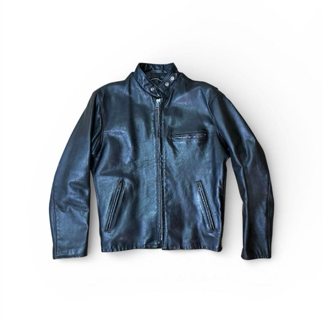 h*ん様 Schott ショット 641 シングルライダース ブラック 38 ショット SCHOTT 641 スタンドカラーシングルライダース ブラック