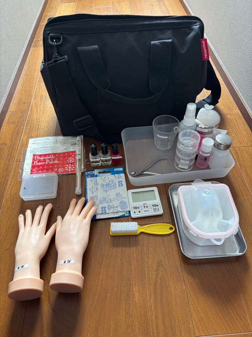 ネイル検定セット　バッグ付き ◇JNECネイリスト技能検定 3級厳選35点セット 道具が一式揃うフル