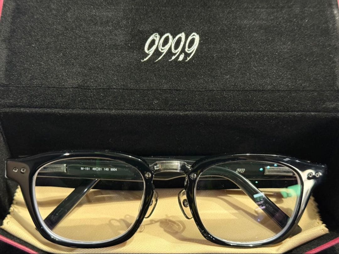 m*a様 999,9 M-151 48ロ21 140ブラックフレーム メガネ(度