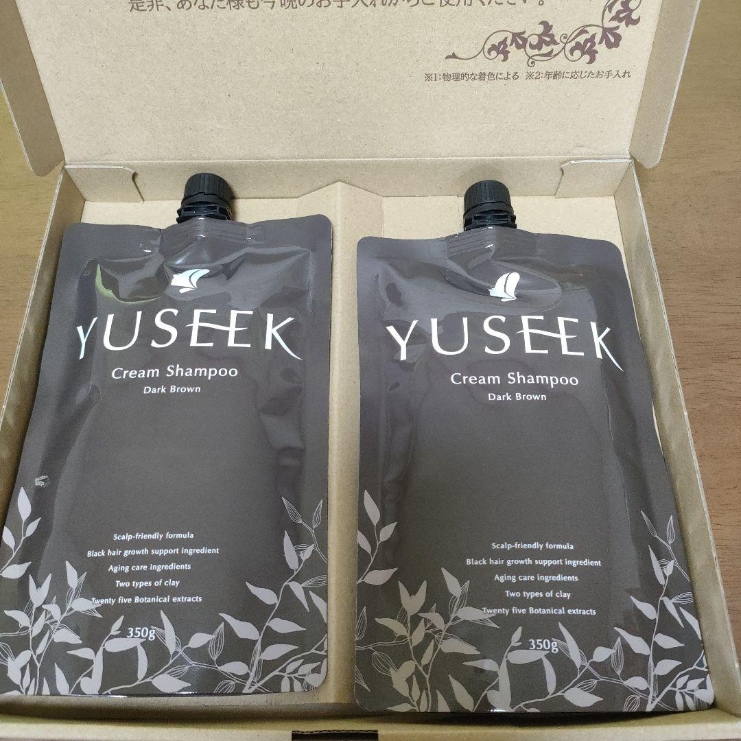 YUSEEK クリームシャンプーダークブラウン 350g 2個セット