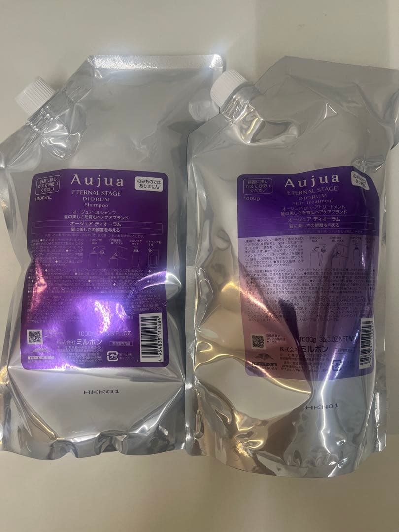 オージュア ディオーラムシャンプー1000&トリートメント1000新品未使用 Aujua Aujua オージュア ディオーラム シャンプー 1L 詰め替え用
