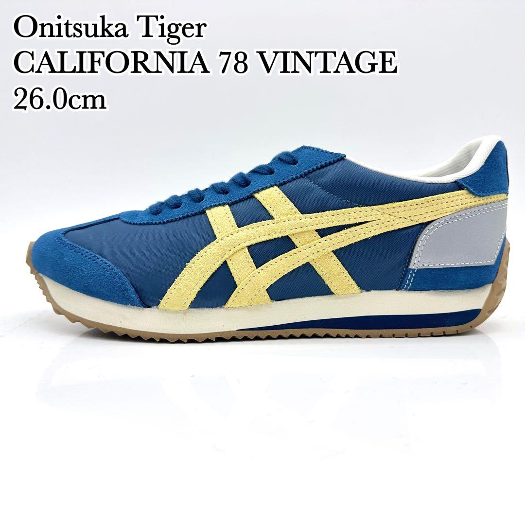 【極美品】オニツカタイガー カリフォルニア78 ヴィンテージ ブルー イエロー CALIFORNIA 78™ VIN 新登場。 1978年に発売されたモデルの復刻。 当時