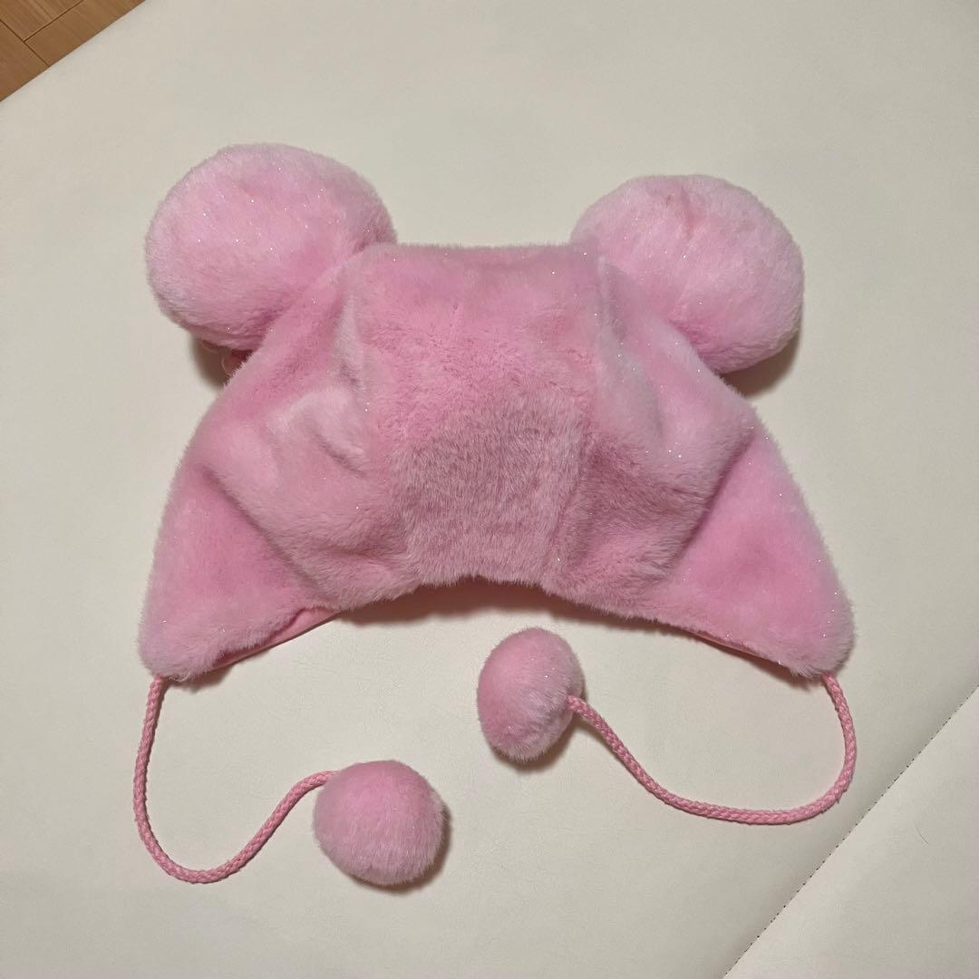 希少☆ディズニーファンキャップ ミニーちゃんファンキャップ もこもこ