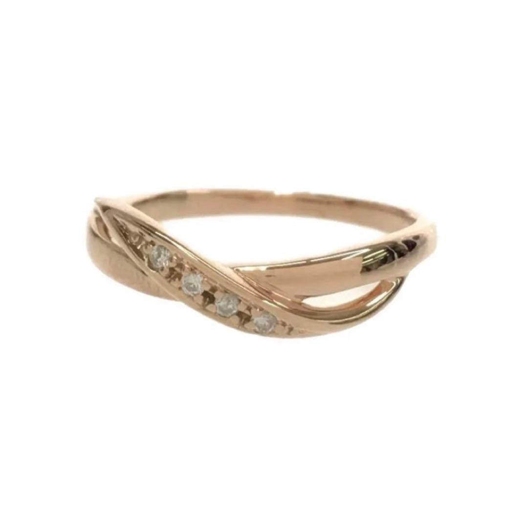 【即日発送】4℃ ヨンドシー K18PG 18金ピンクゴールド ウェーブ 4号 即日発送】4℃ ヨンドシー K18PG 18金ピンクゴールド ウェーブ 4号