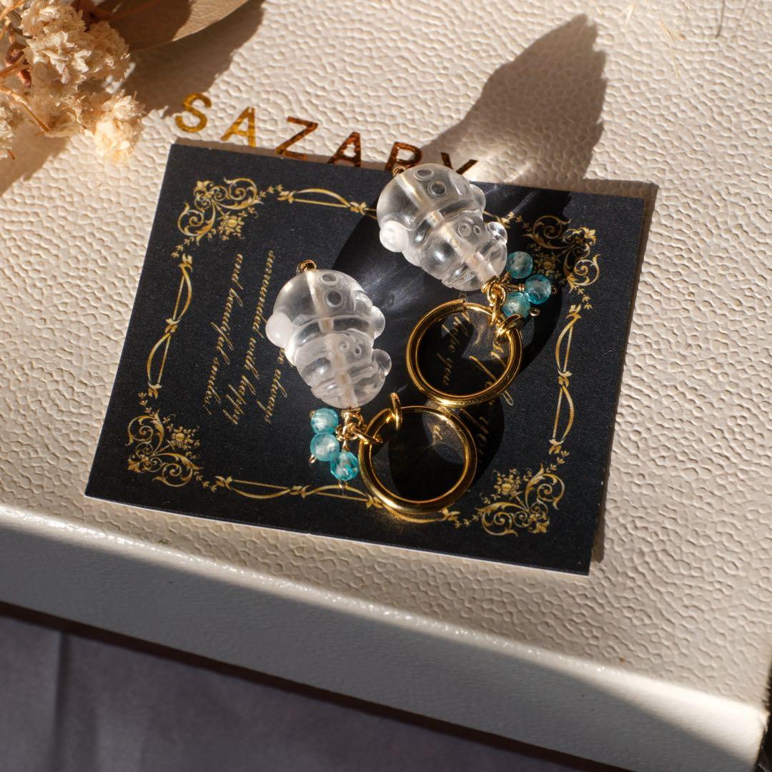 ポメころび 様専用♦︎14kgfスコロライトトライアングルピアス/イヤリング