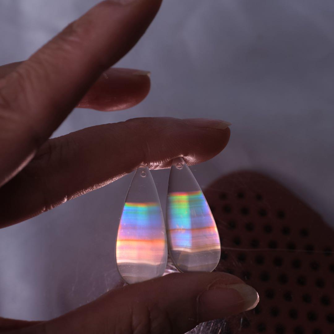 ポメころび 様専用♦︎14kgfスコロライトトライアングルピアス/イヤリング