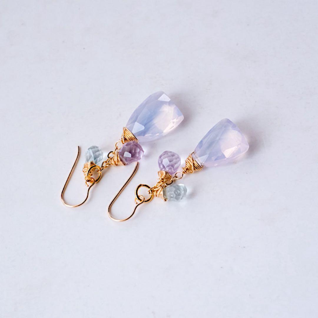 ポメころび 様専用♦︎14kgfスコロライトトライアングルピアス/イヤリング