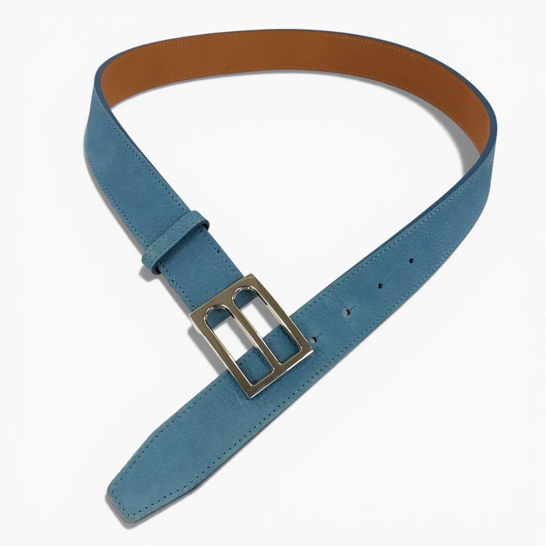 Berluti ベルルッティレザーベルト 水色系の通販はau PAY マーケット