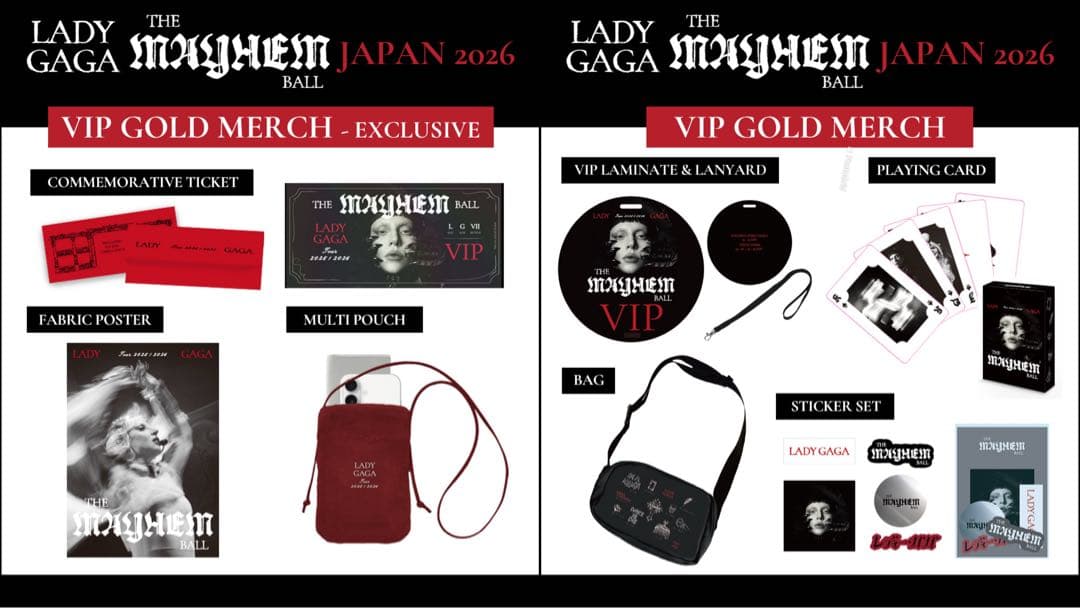LADY GAGA VIP GOLD グッズ フルセット ゴールド レディーガガ - メルカリ