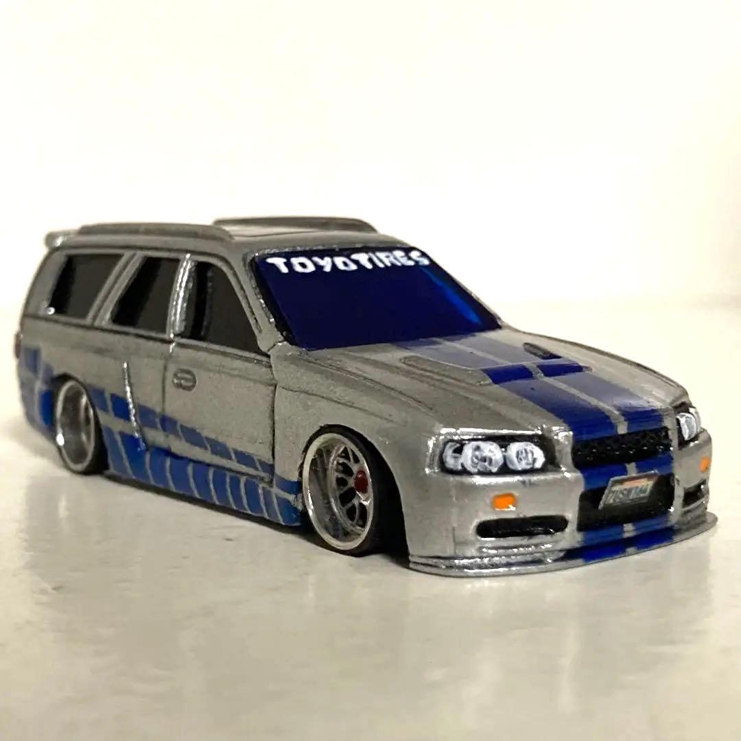 トミカ改造 スカージア ニコイチ フルエアロ ワイスピ仕様 深リム