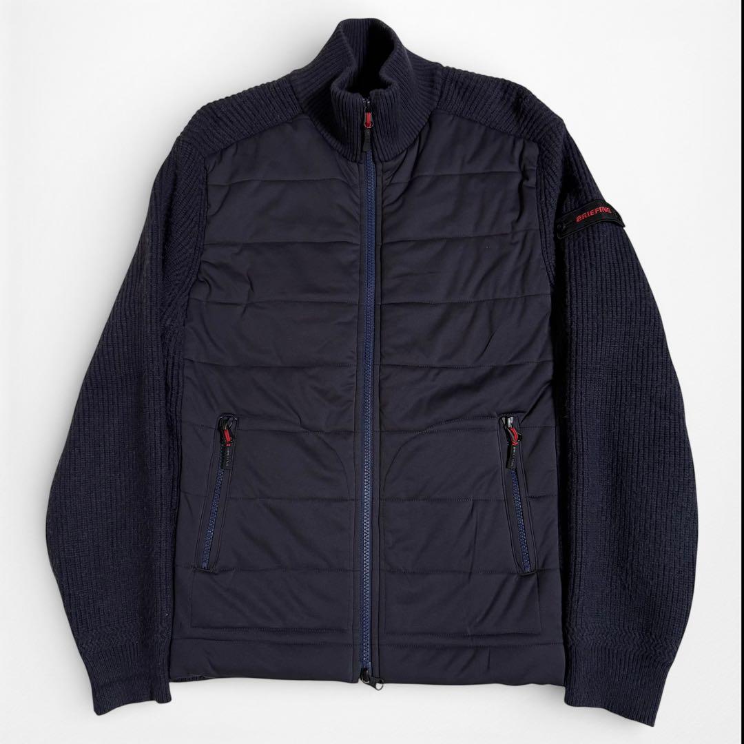 BRIEFING ゴルフ ナイロン ニット 切替 ブルゾン ジャケット
