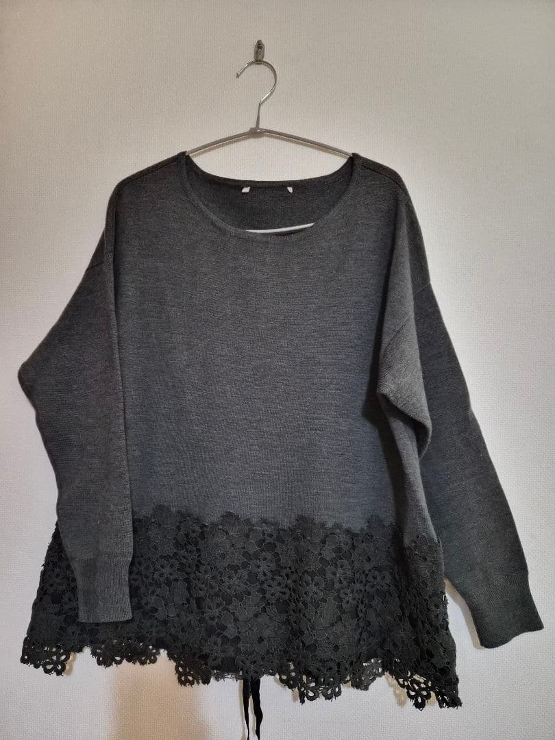 BEARDSLEY 裾レース ニット