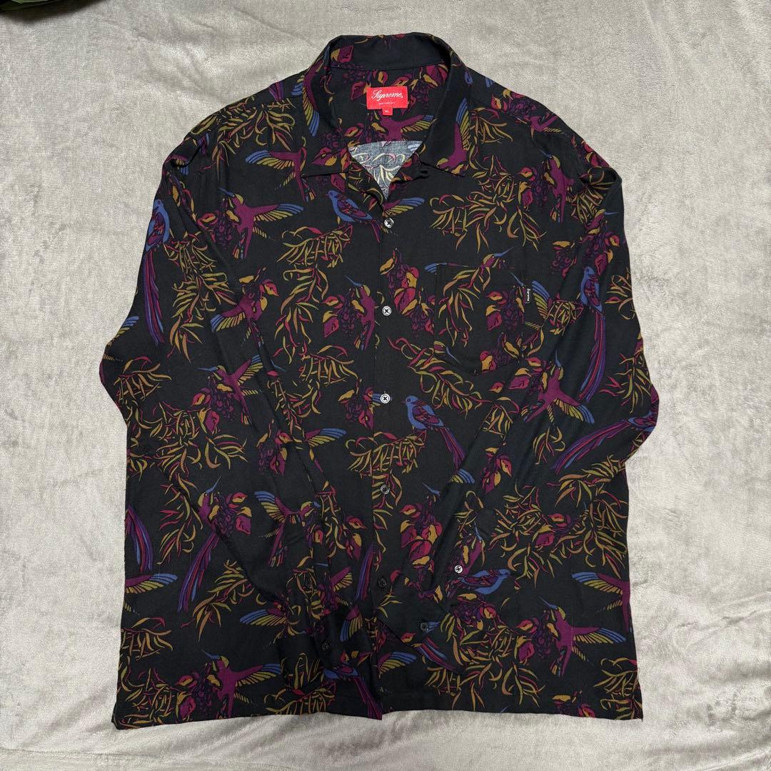 Supreme 花と鳥プリント シャツ XL