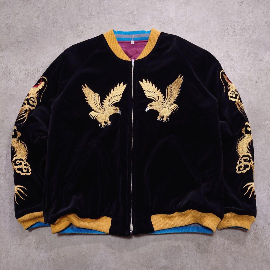 DRY BONES リバーシブルスカジャン GOLD HAWK 別珍 大