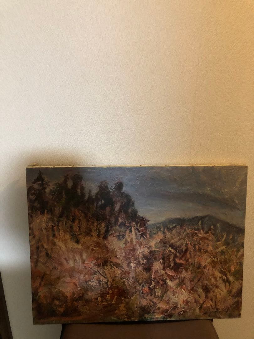 油絵（郷愁）Ｐ12 スティーブン リガード（STEAVEN RIGUAD）「湖水へ続く道」油絵・F12号