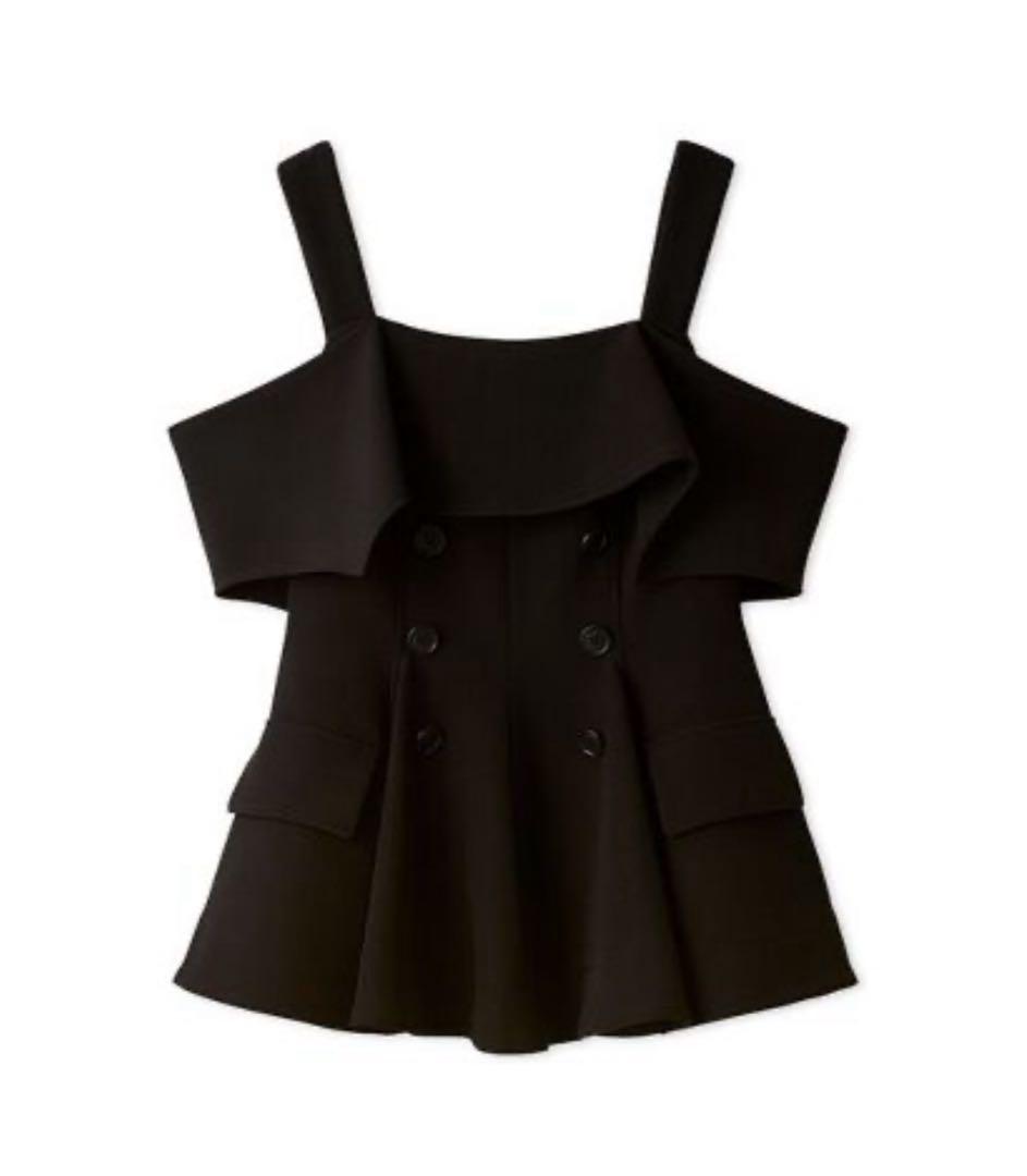 オフショルペプラムトップス