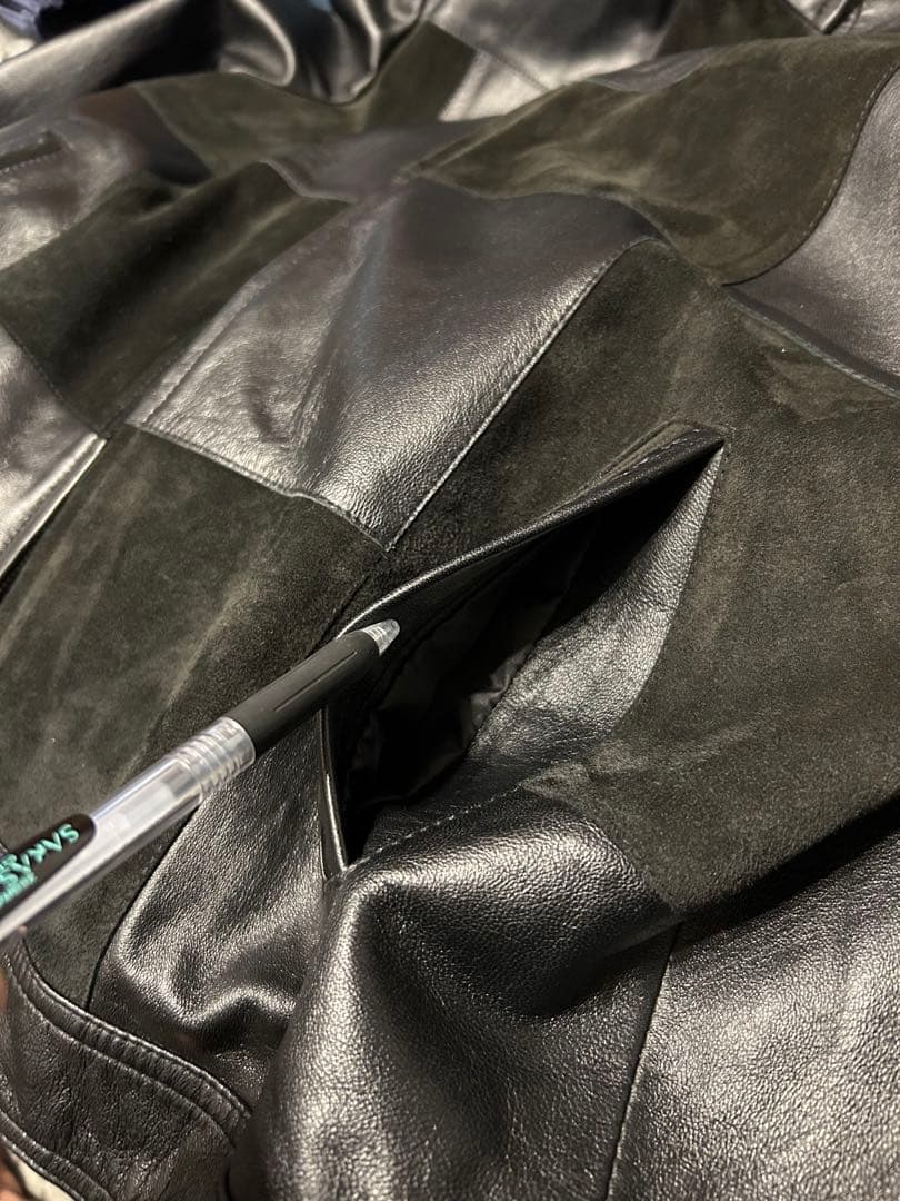 希少デザイン OHTLANCCI パッチワーク レザージャケット 本革 アウター