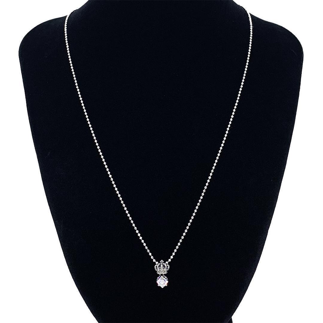 Justin Davis クラウンネックレス（クリア・いぶし・45cm）