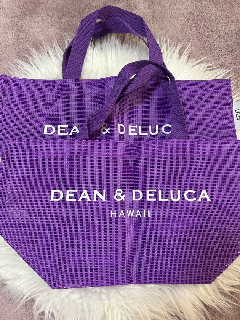 新品☆ ディーン＆デルーカ メッシュトートバッグ パープル Sサイズ 2