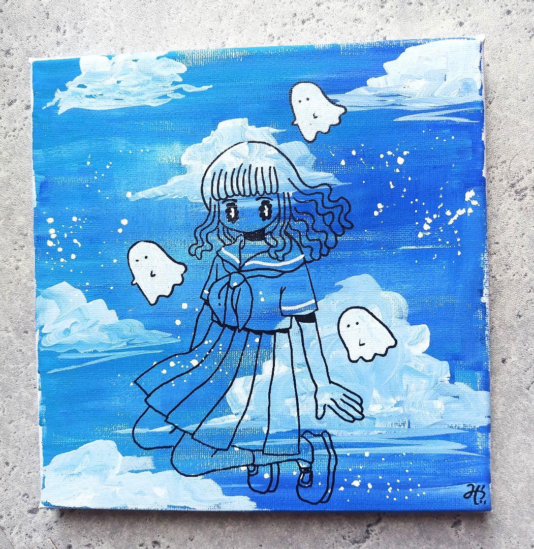 アクリル絵の具 アート】キャンバスイラスト - メルカリ