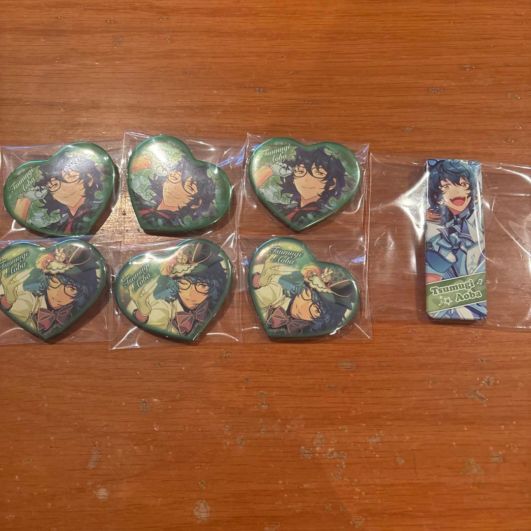 あんスタ 青葉つむぎ ハート缶バッジ - メルカリ