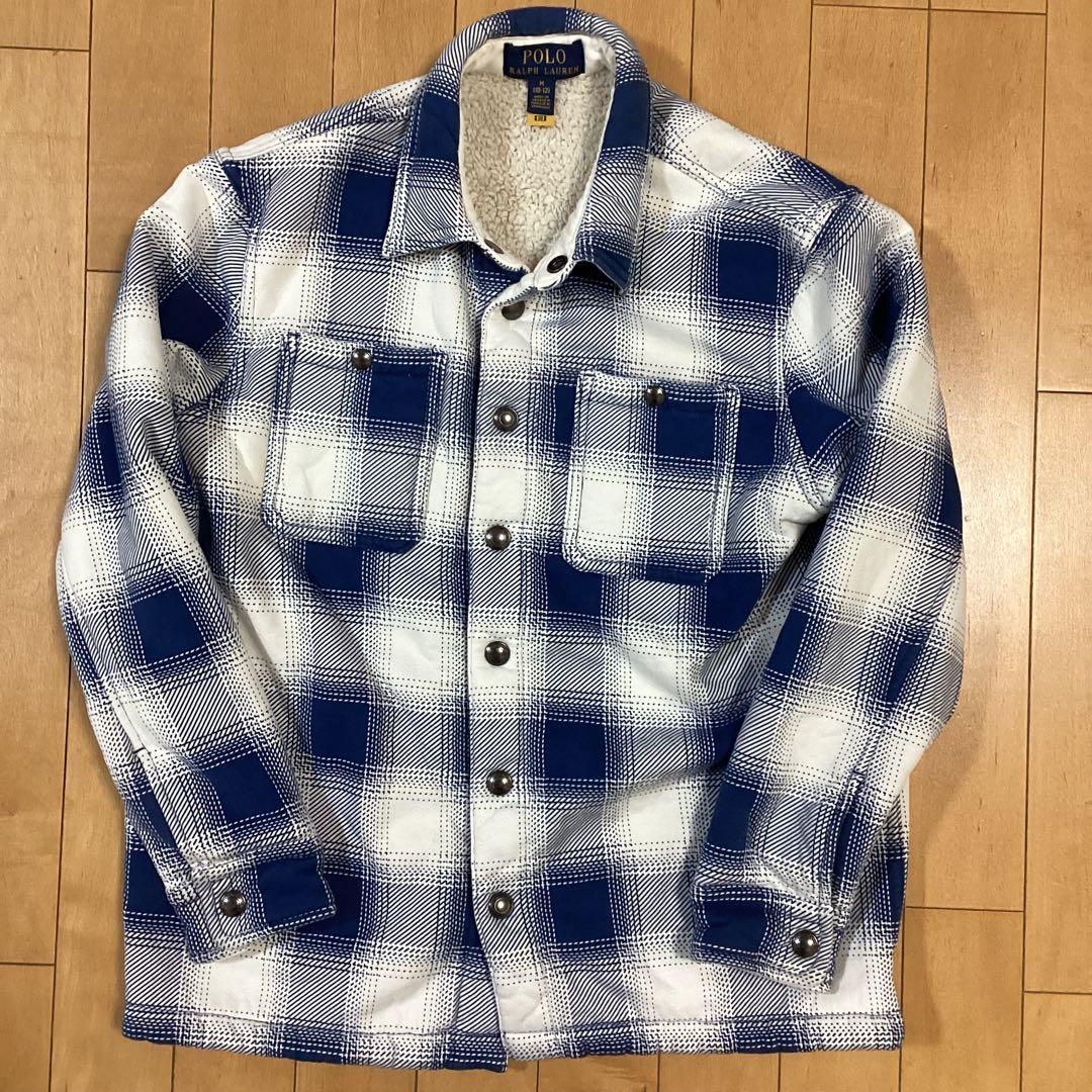 ポロ ラルフローレン 裏ボア ジャケット 150cm チェック柄 美品 - メルカリ