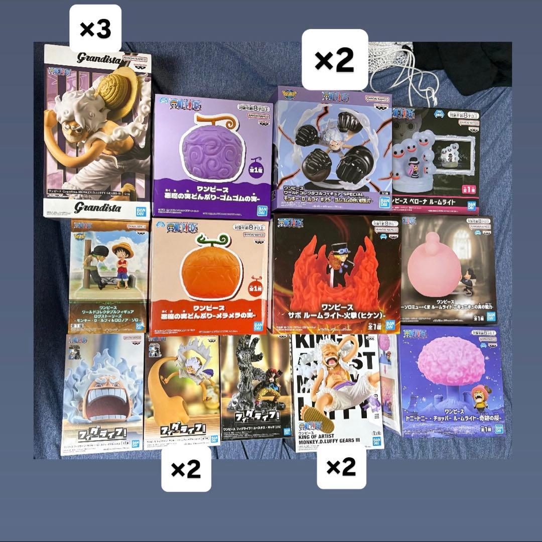 ワンピース　フィギュア　ルームライト　どんぶり　18個セット