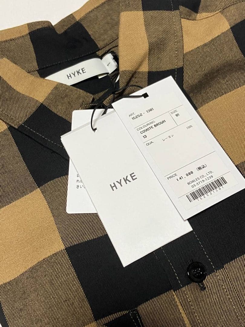 HYKE RAYON PLAID SHIRT コヨーテブラウン サイズ1 - メルカリ