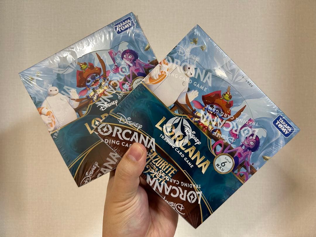 ディズニー ロルカナ 大いなるアズライト シュリンク2箱＋開封済6パック カード