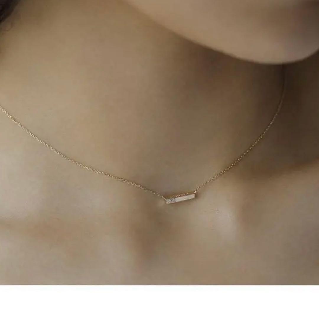 ⭐️SoireeO 10K ダイヤモンド付きバータイプネックレス Nissy