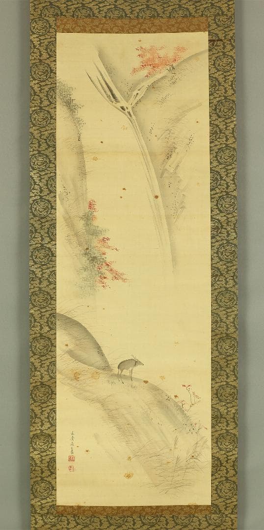 森寛斎 1814-1894 京都 森派 明治の応挙 鹿秋風景 掛軸 肉筆 絹本 2topP156-scaled.jpg?resize=320